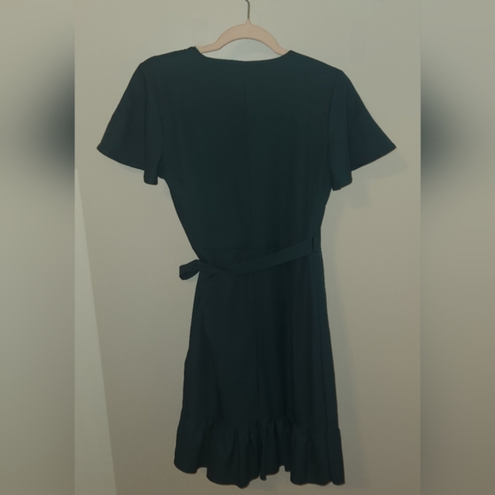 GREEN Ruffle Wrap Dress - Picture 5 of 5